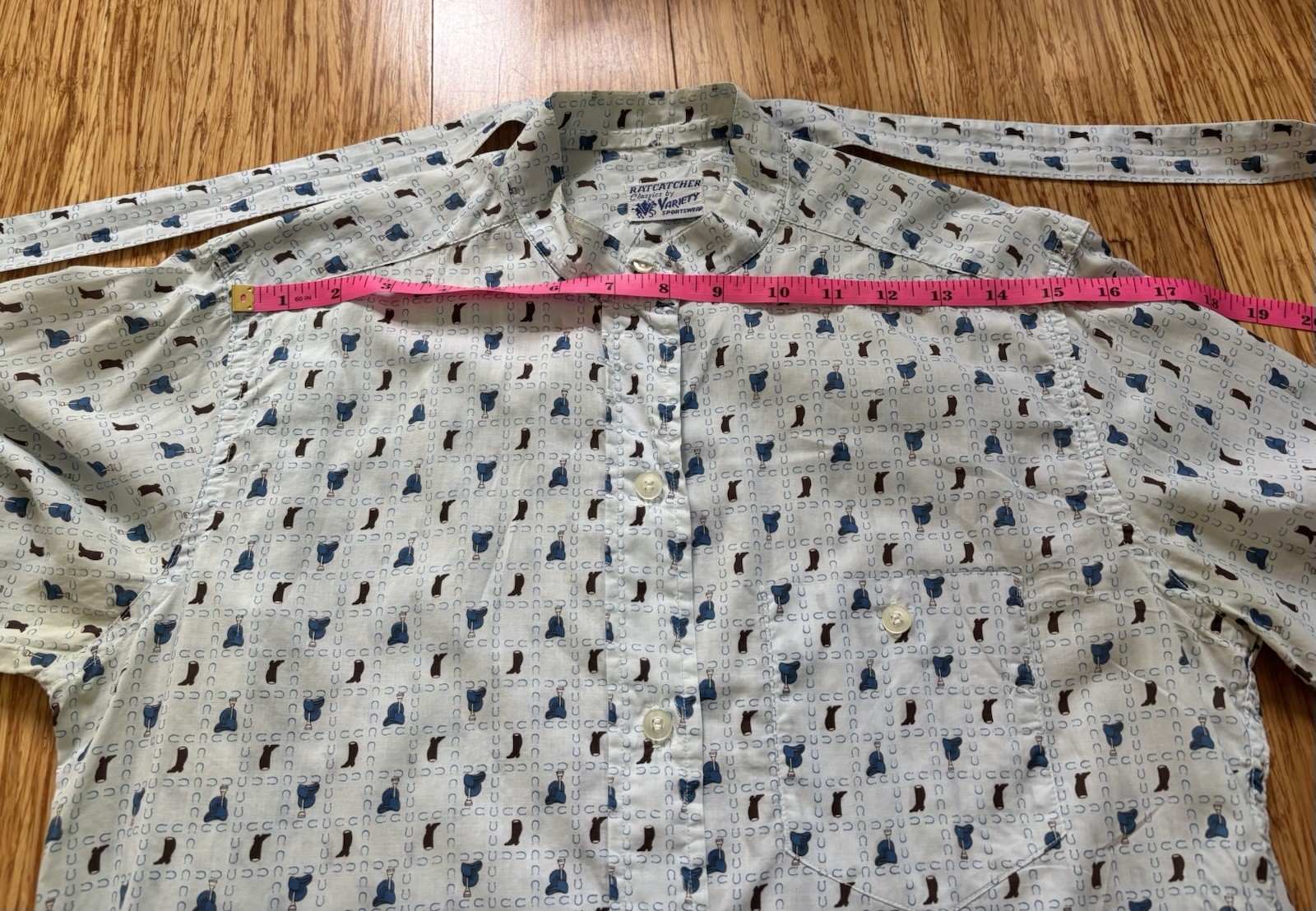 Vintage Ratcatcher Classics Western Shirt Horseshoes Boots Flawed S/M