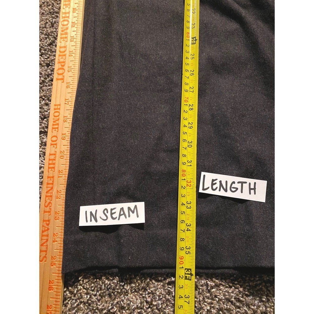 Eileen Fisher Womens Charcoal old money 100% Wool Wide Leg Cropped Pants Medium