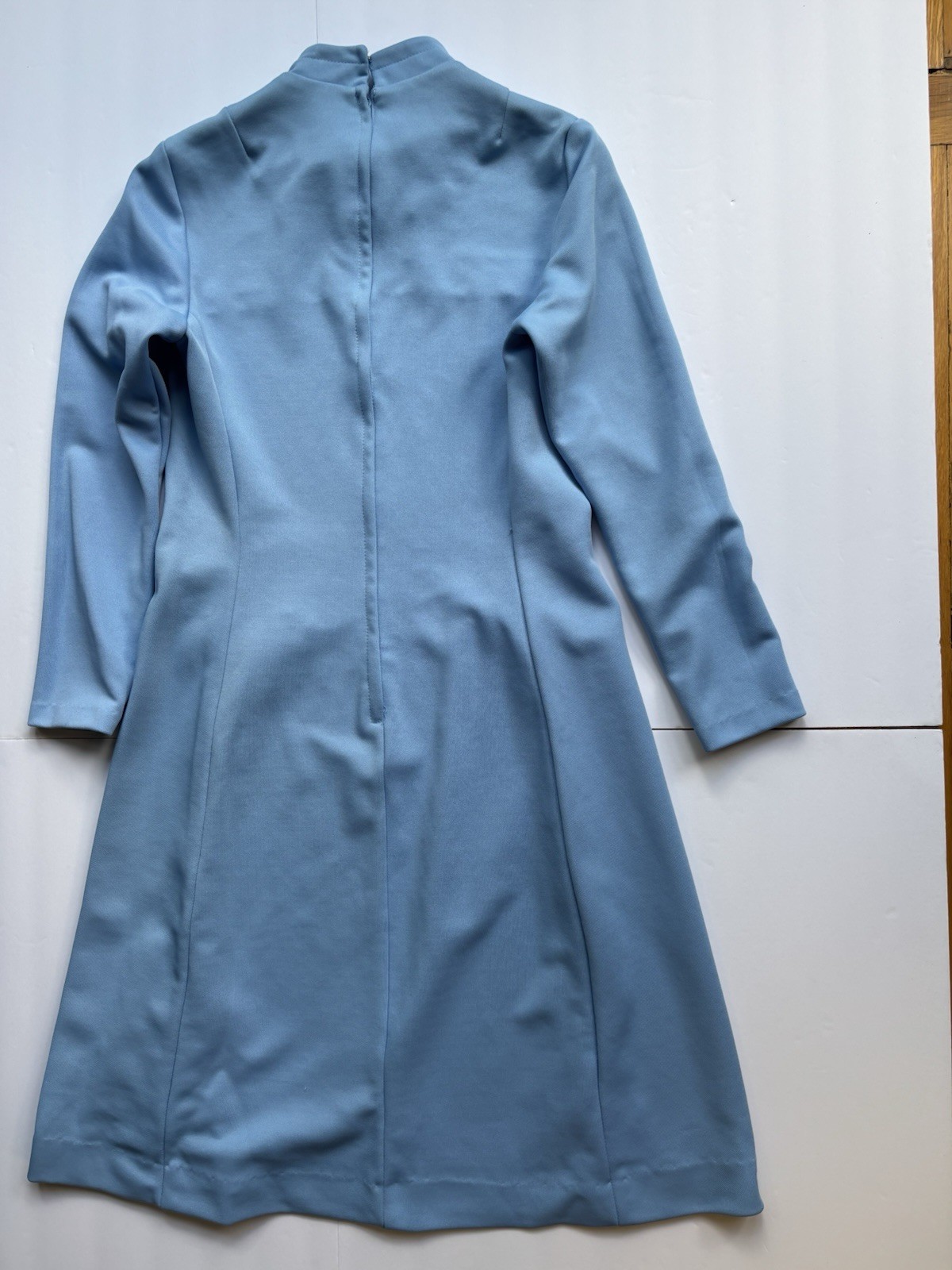 Vintage Powder Blue Long Sleeve Secretary Size 12 Unbranded Grandma