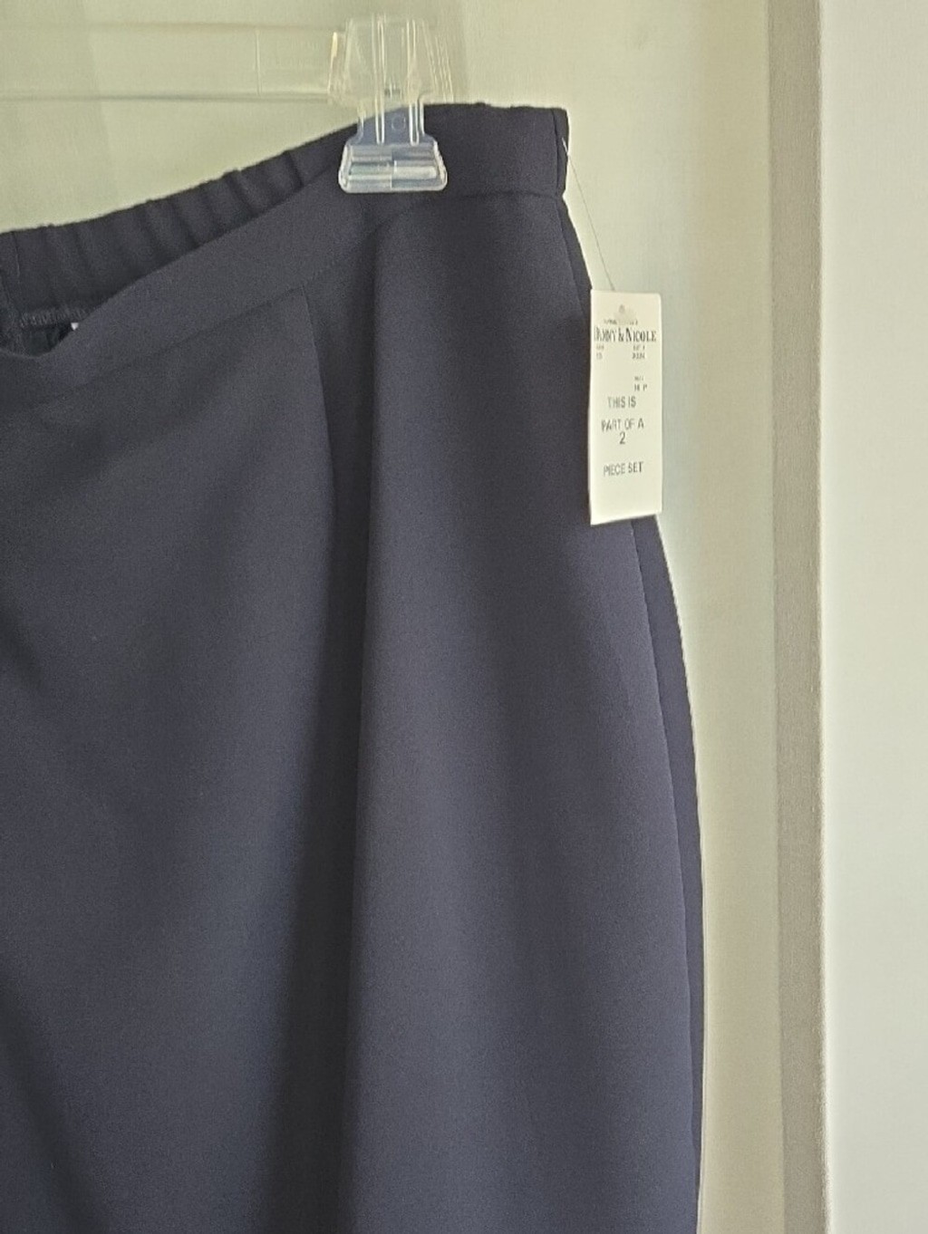 NWT Vintage Danny & Nicole 16P Navy Skirt Suit Deadstock