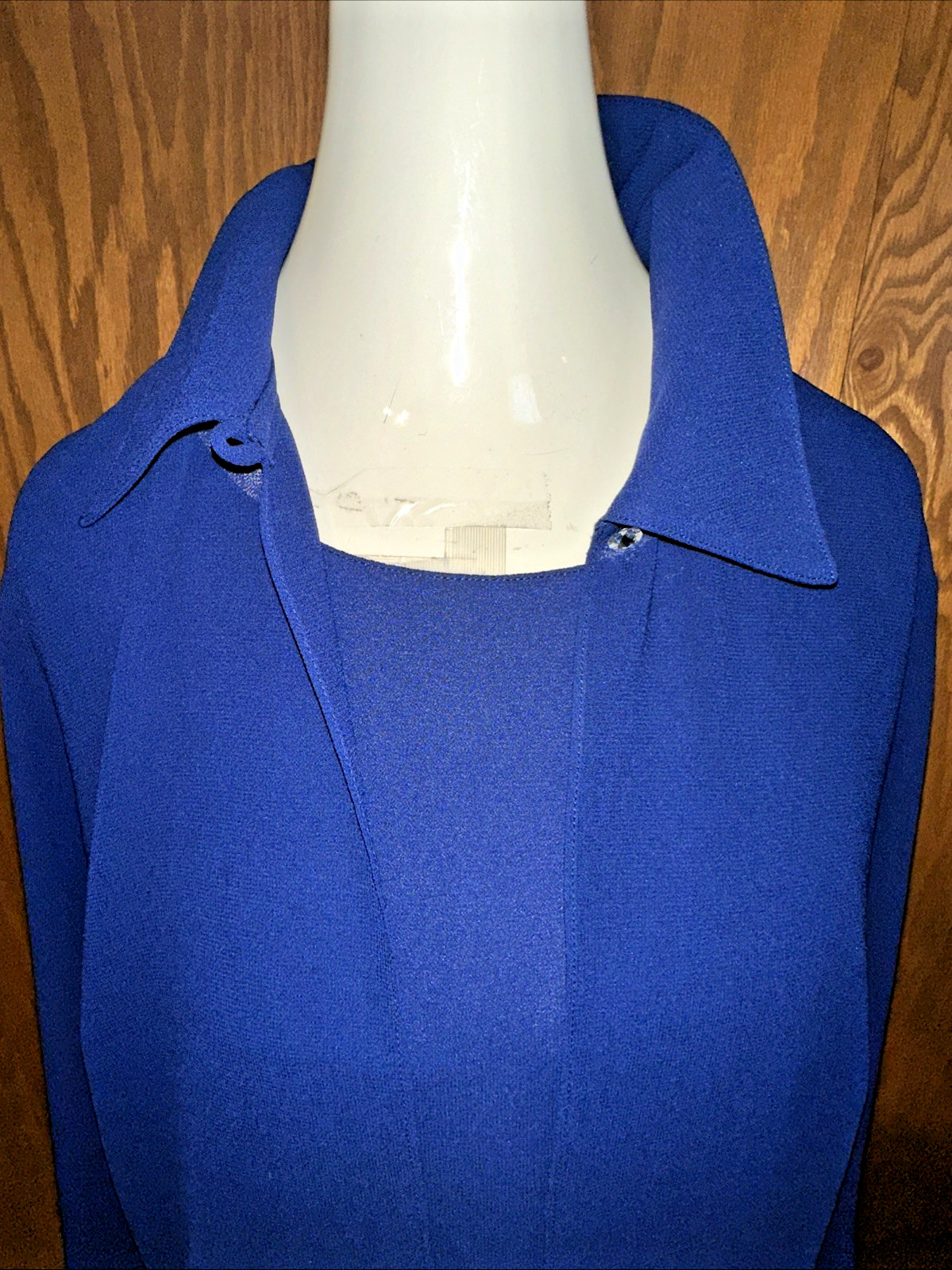 Vtg Florentine Brand Navy Chiffon Jacket Dress Size 10 – Canadian Midi Length