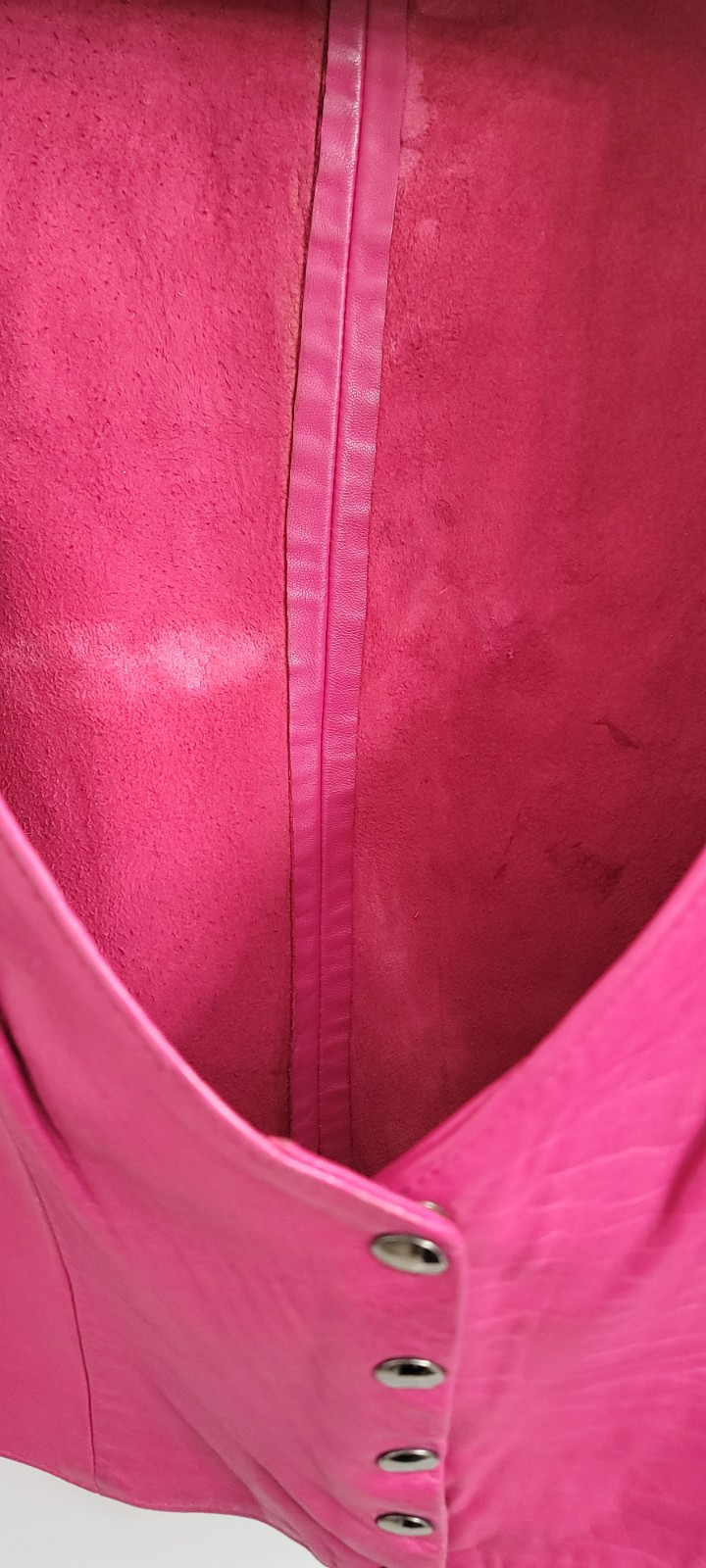 FIRENZE SANTA BARBARA Vintage Pink Soft Calf Leather Jacket Top – Size S