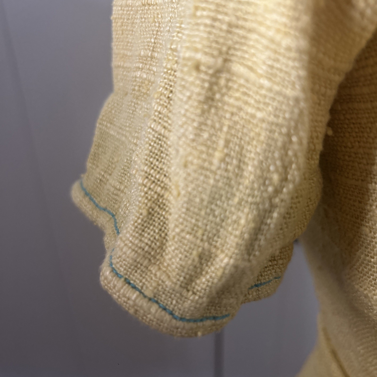 Vintage J. Harlan Originals ModYellow Linen Dress With Cut Out Neckline