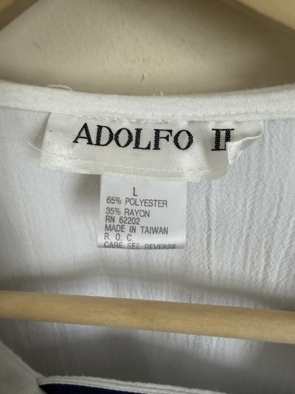 Vintage 80 Embroidered Adolfo Nautical Sailor Sail Boat Swordfish Marlin Top L