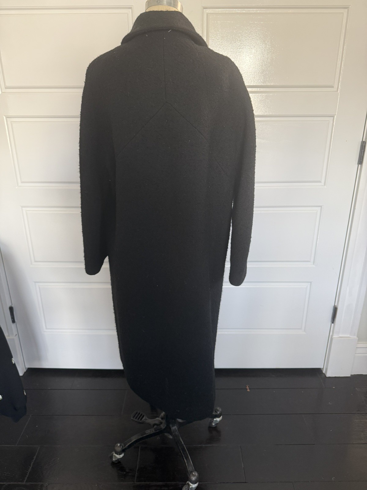 Vintage Sycamore Black Coat with Embellished Buttons