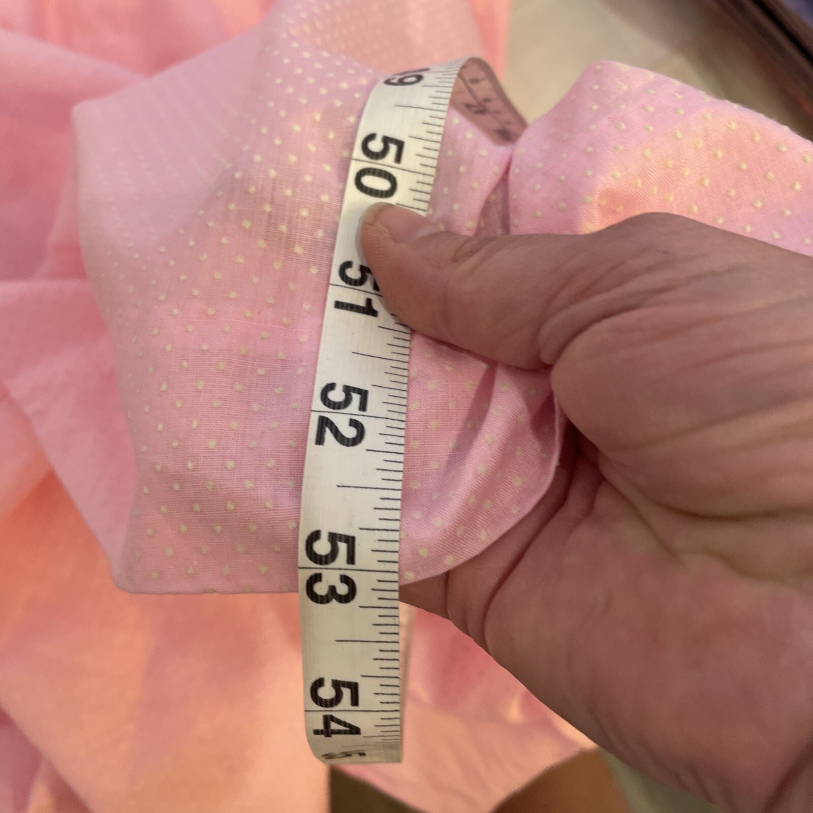 Vintage Hawaiian McINERNY Maxi Dress Pink Dot Swiss Sheer 3/4 Sleeves Size 10