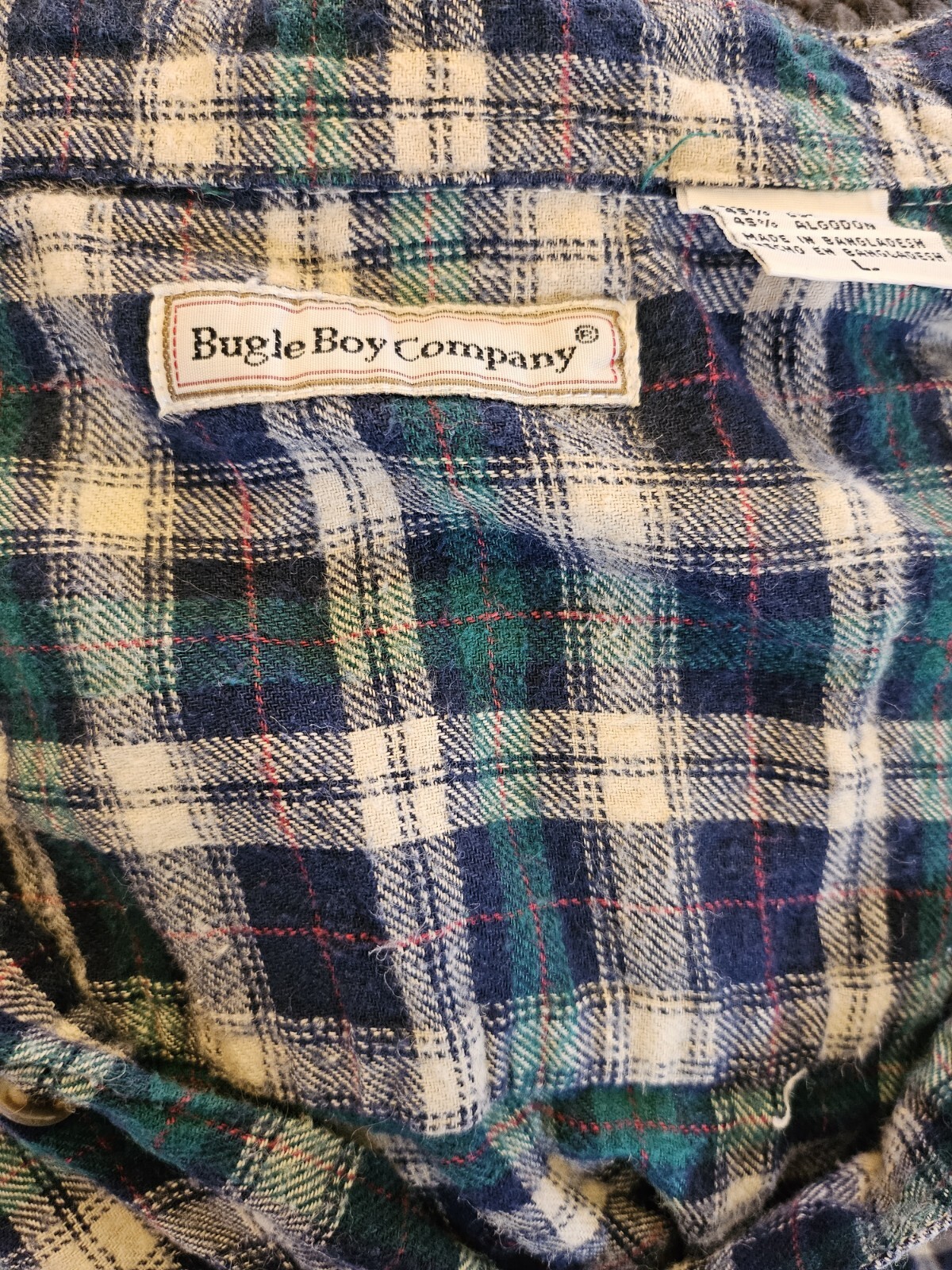 Vintage Bugle Boy ladies flannel shirt size large