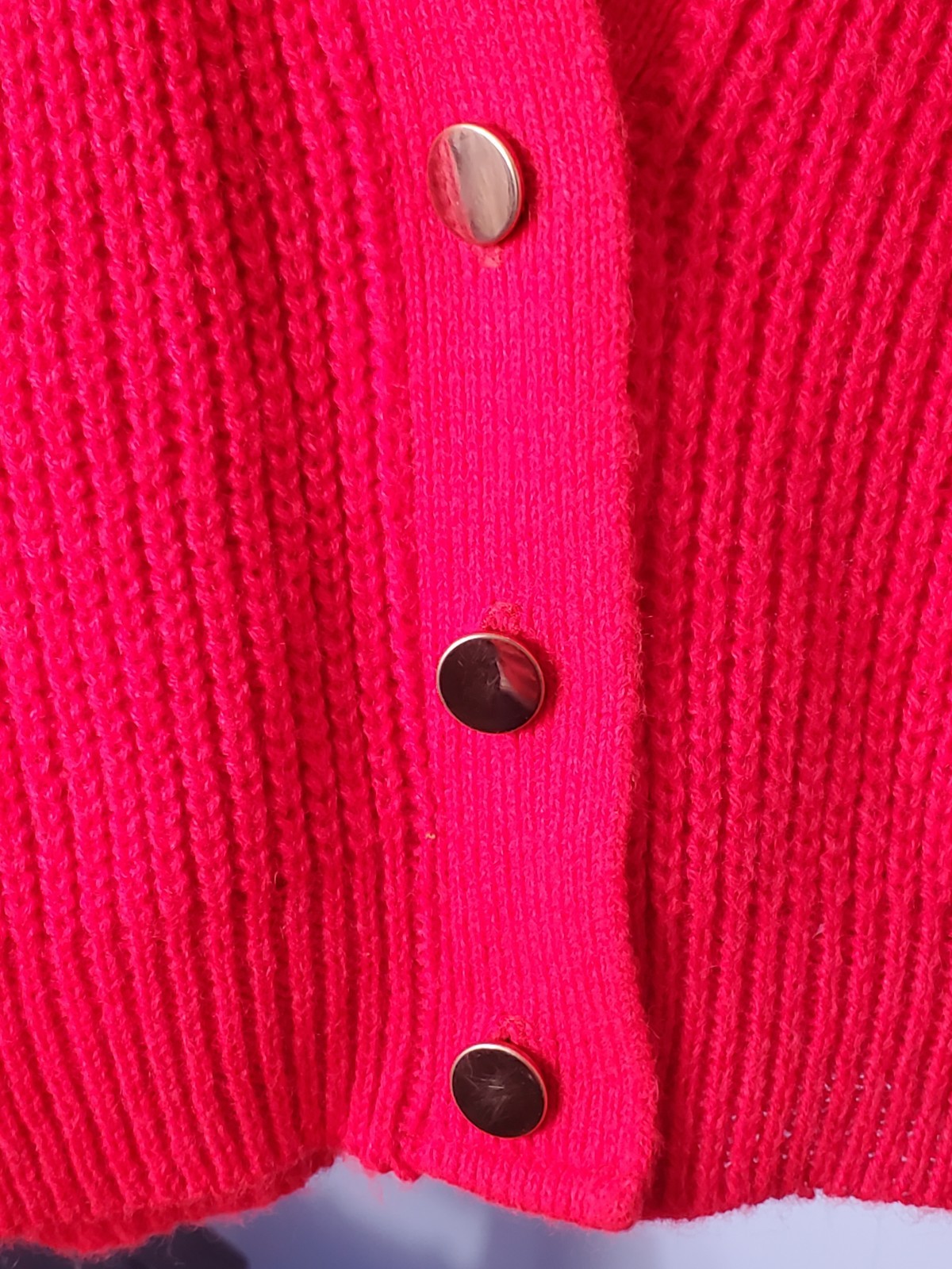 VTG 60s 70s Lana Lee Red Orlon Acrylic Sweater Vest Cardigan ILGWU Union Made S