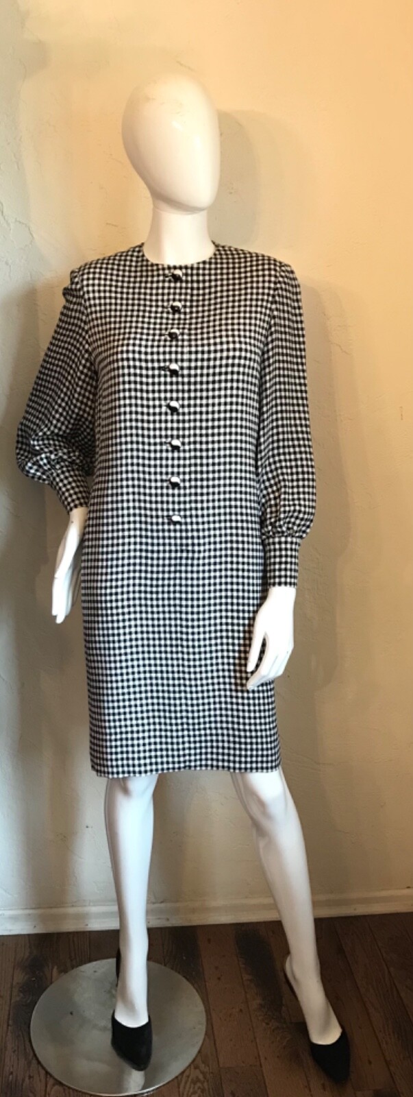 VINTAGE David Hayes Neiman Marcus Houndstooth dress 4