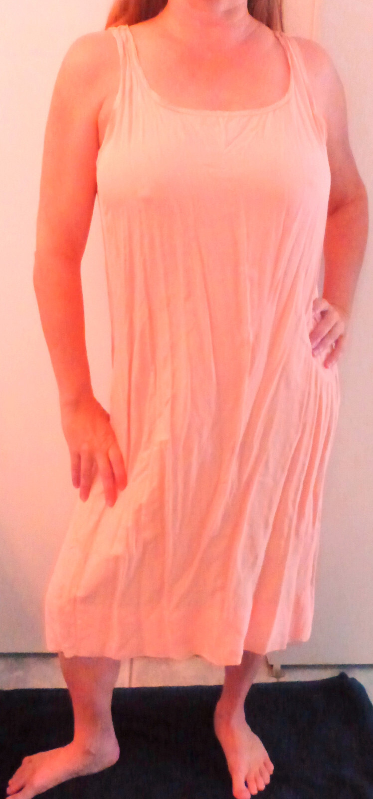 BEYOND RARE!!! 1930s FRUIT OF THE LOOM GORGEOUS DAWNOU CREPE FULL SLIP 40 VGVC