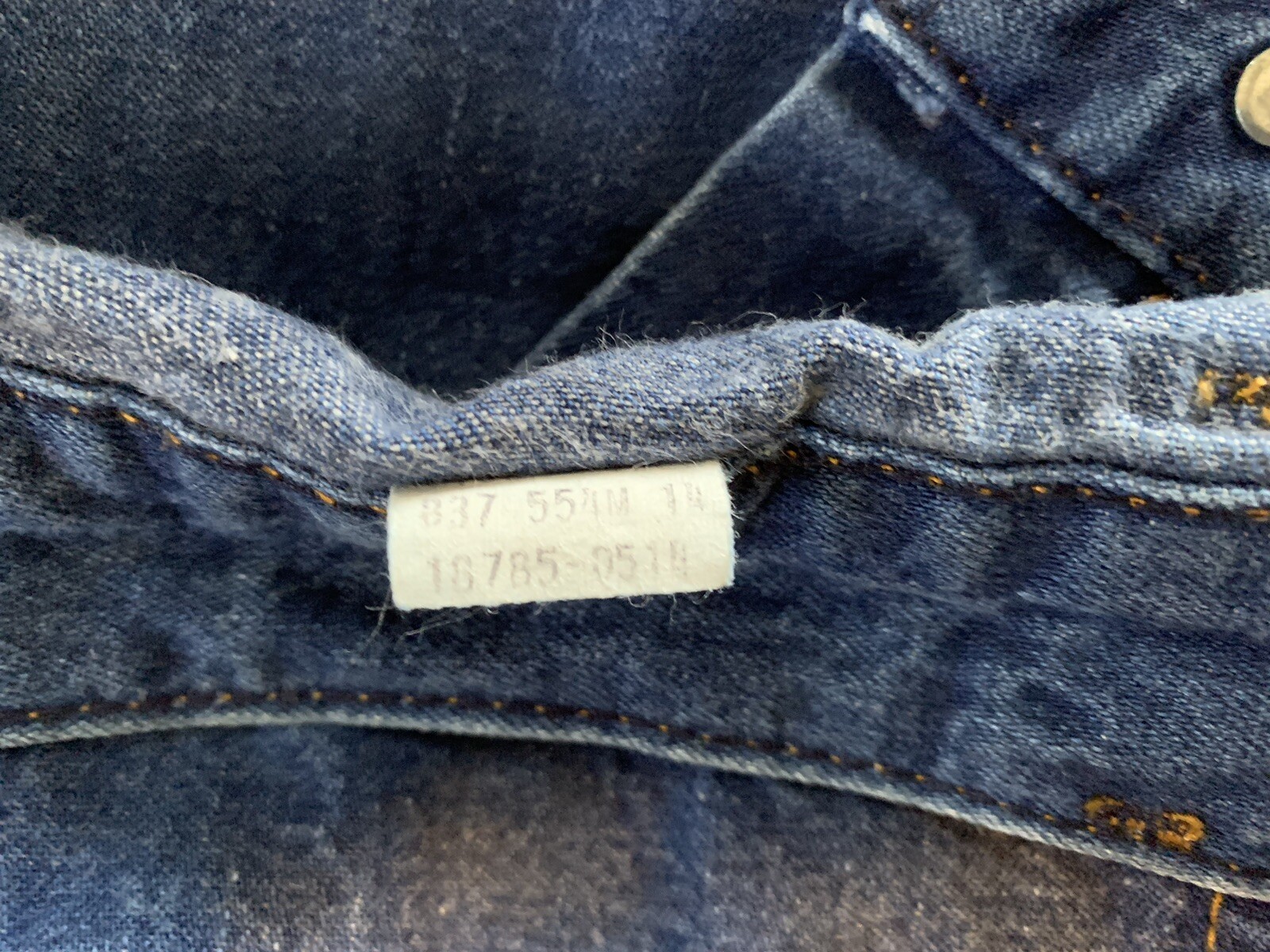 Vintage 70s Levi’s Dark Jeans Classic Straight Cut Orange Tag Embroidered Sz 14