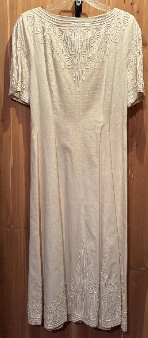 Vintage Marie St Clair Linen Blend Dress Size 12