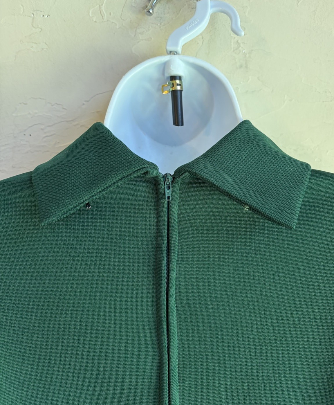 Vintage 60s 70s First Edition Mod Drop Waist Pleated Dress 18 Green Preppy Retro