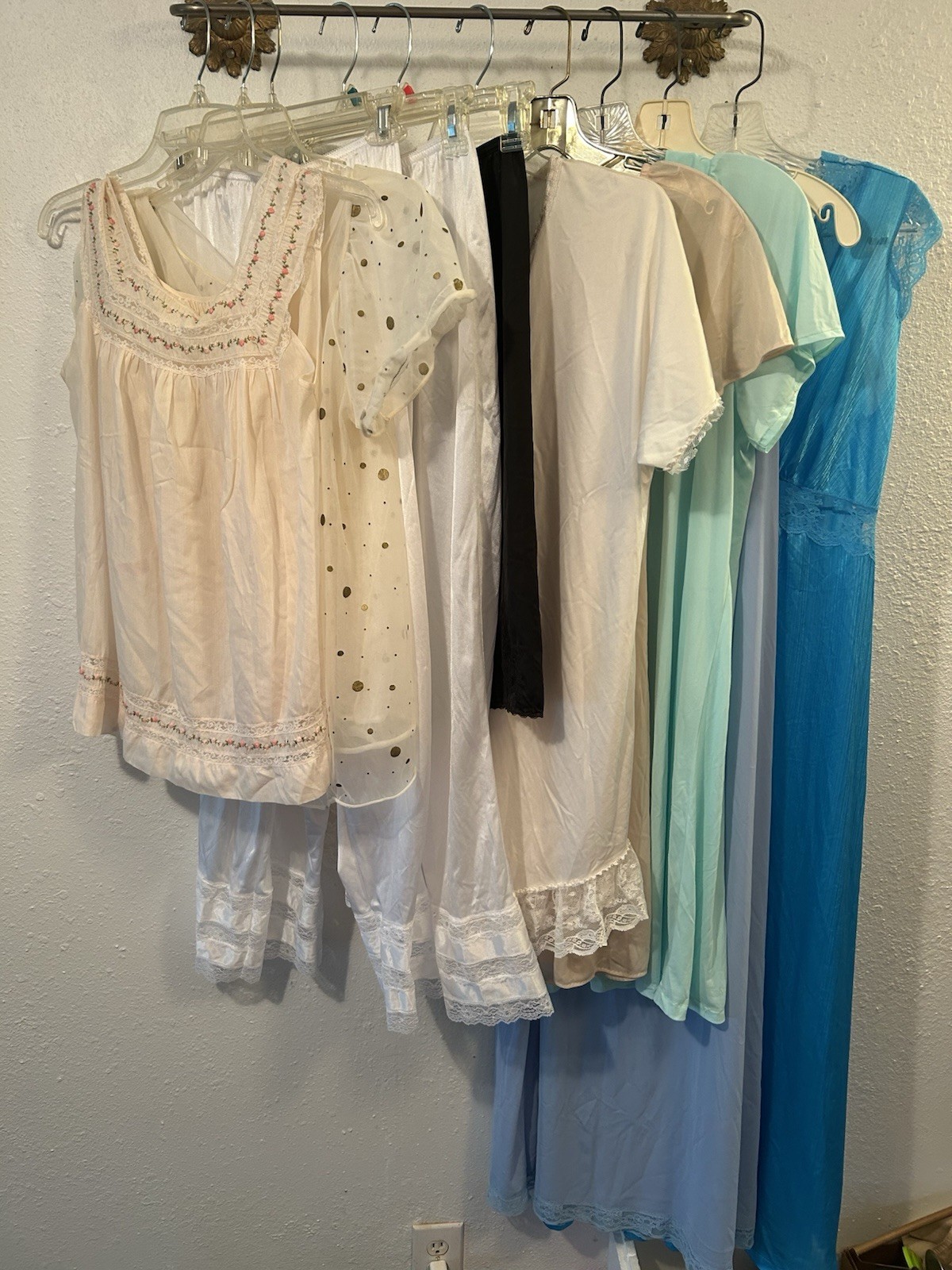 Lot Of 10 Vintage Nightgowns, Pantaloons , Babydoll