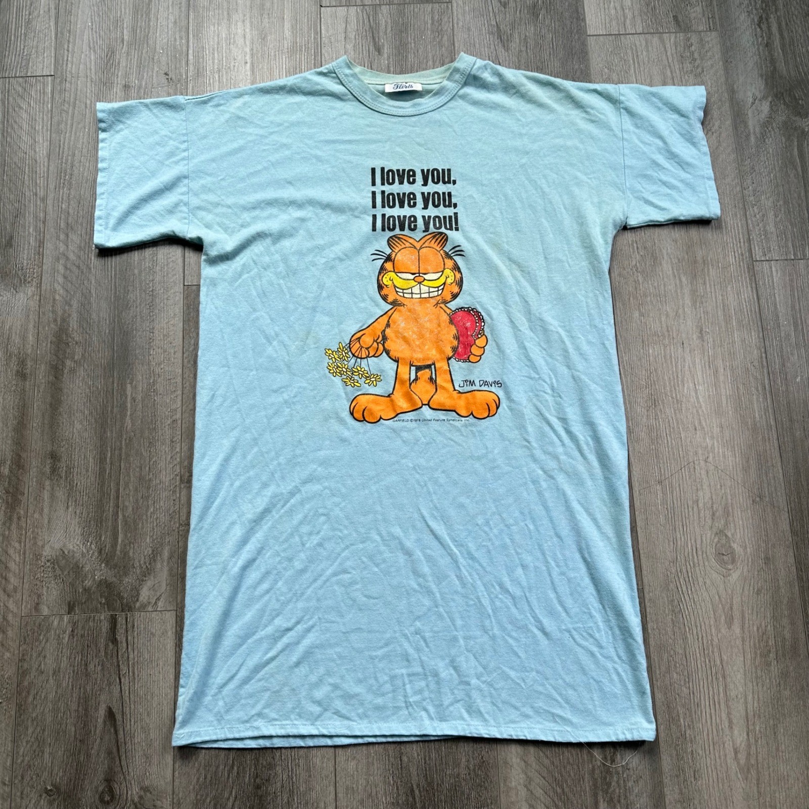 1970’s True Vintage Garfield I Love You Sleeping T-Shirt One size