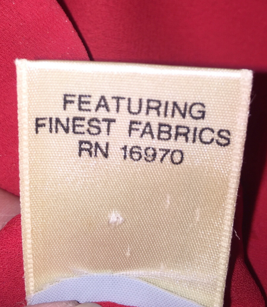 Vintage Joy Stevens Of California 70’s Sz 16 Red Drop Waist Dress