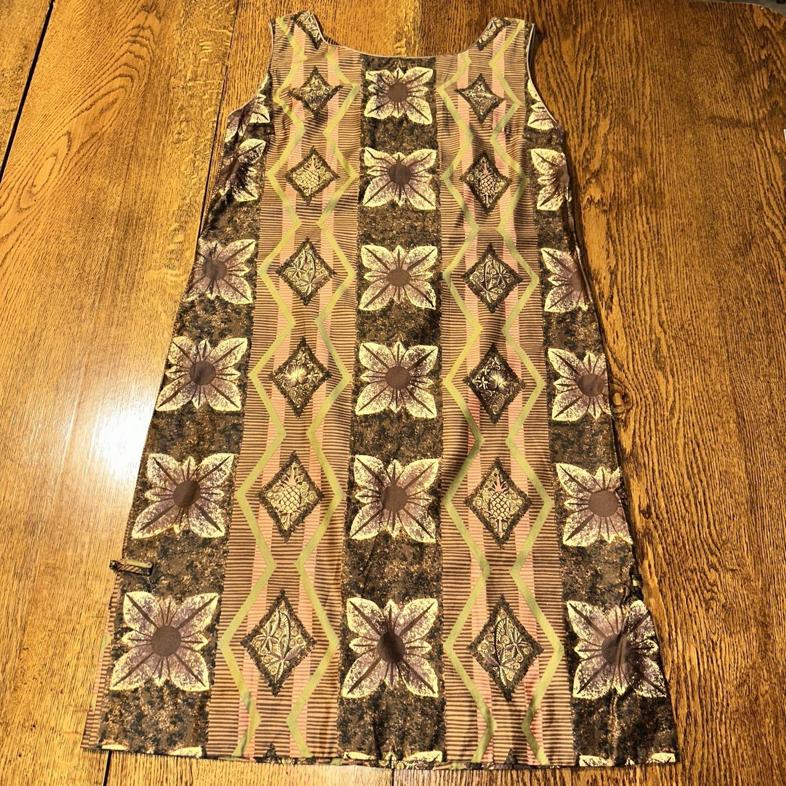 1940s Liberty House Waikiki ViBrake Hawaiian Dress Talon Zipper Tiki Barkcloth