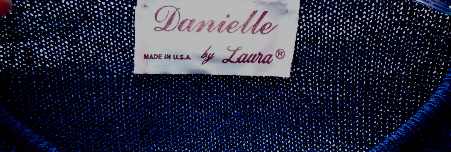 Vtg-80s Danielle by Laura Navy Blue Ladies Acrylic Nylon Cardigan Jacket-3X