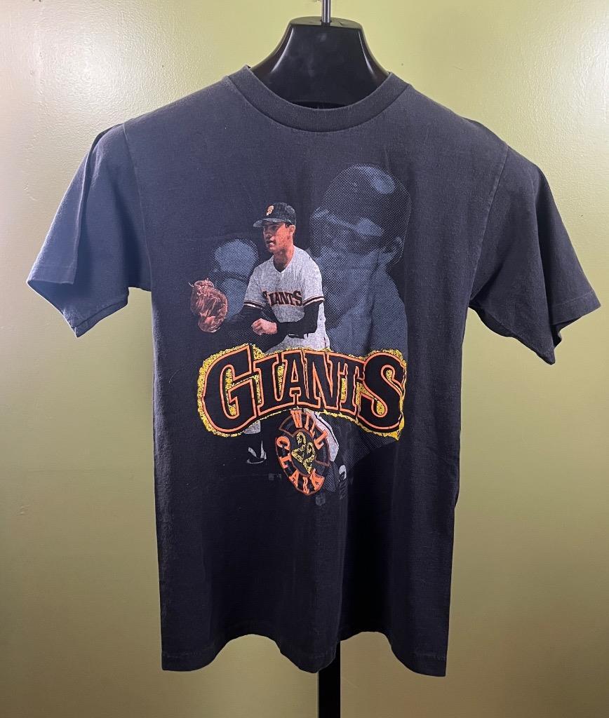 Vtg 80’s Will Clark SF Giants Womens T-Shirt sz L Single Stitch Salem Sportswear