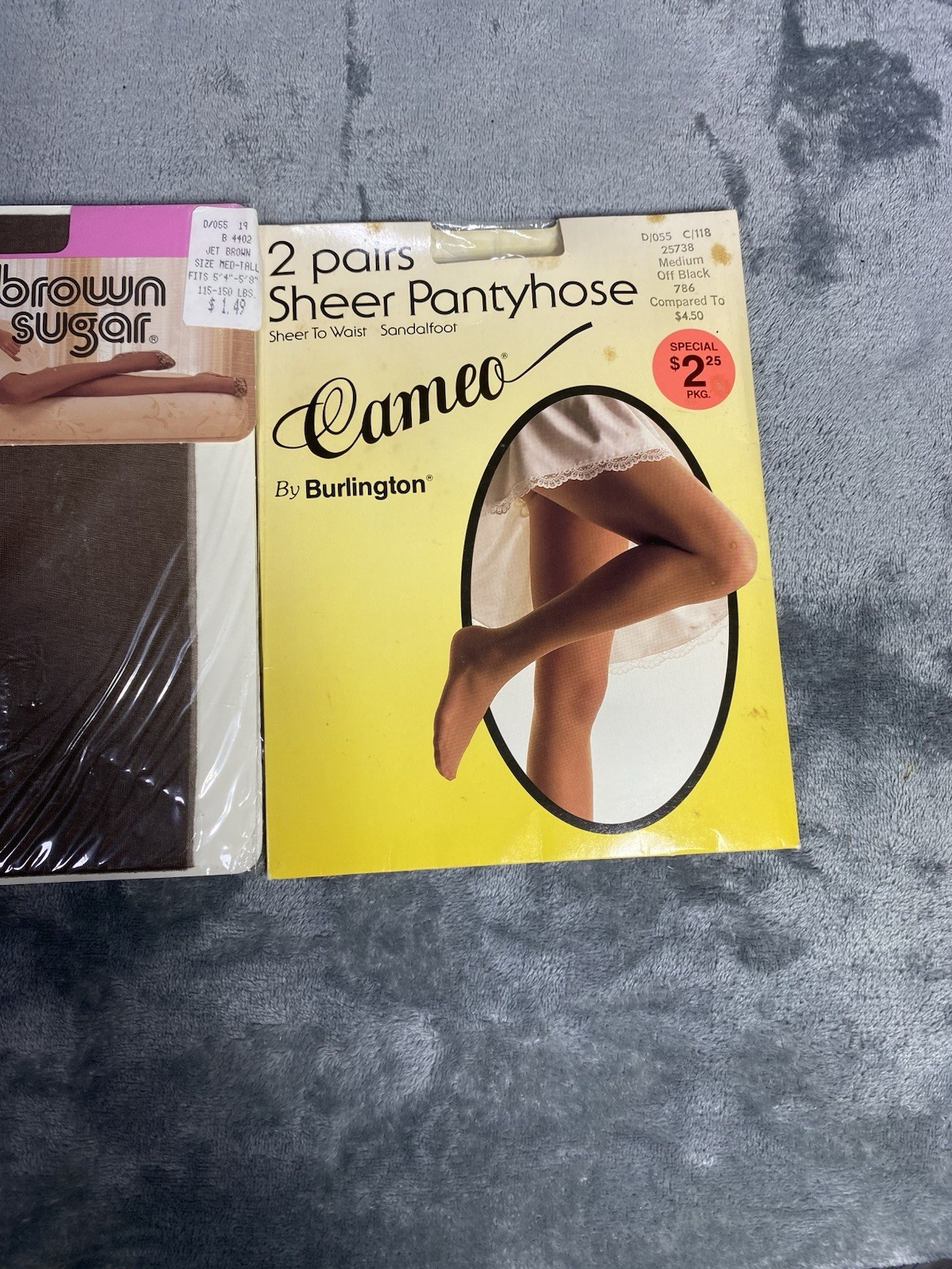 Vintage Pantyhose Womens Medium Brown Sugar Cameo Burlington Ultra Lot of 3 NEW