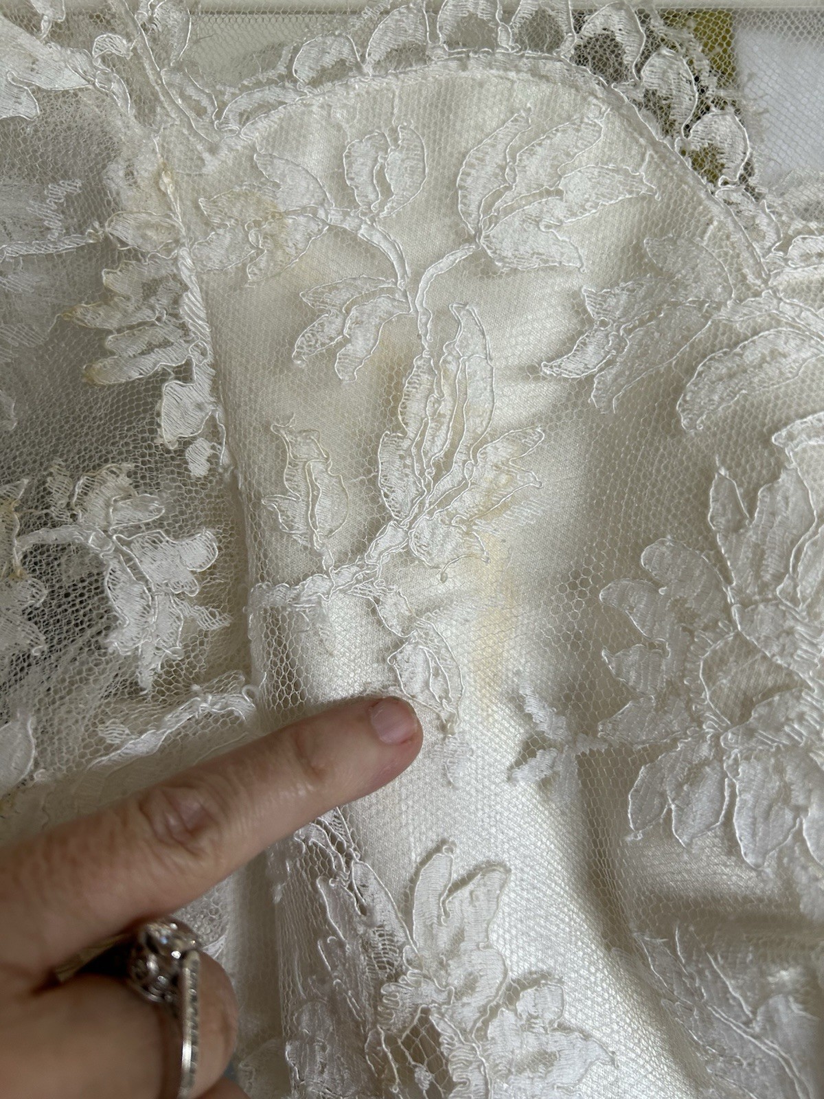 1950s Tea Length Wedding Dress w/ Vintage Tulle & Lace Bridal Cupcake Romantic S