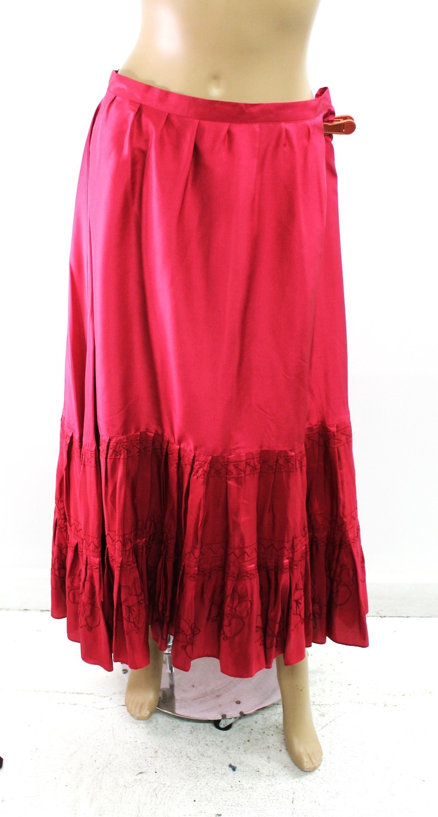 La Redoute Vingage Skirt w Tiered Ruffles & Horizontal Pleats Size 16