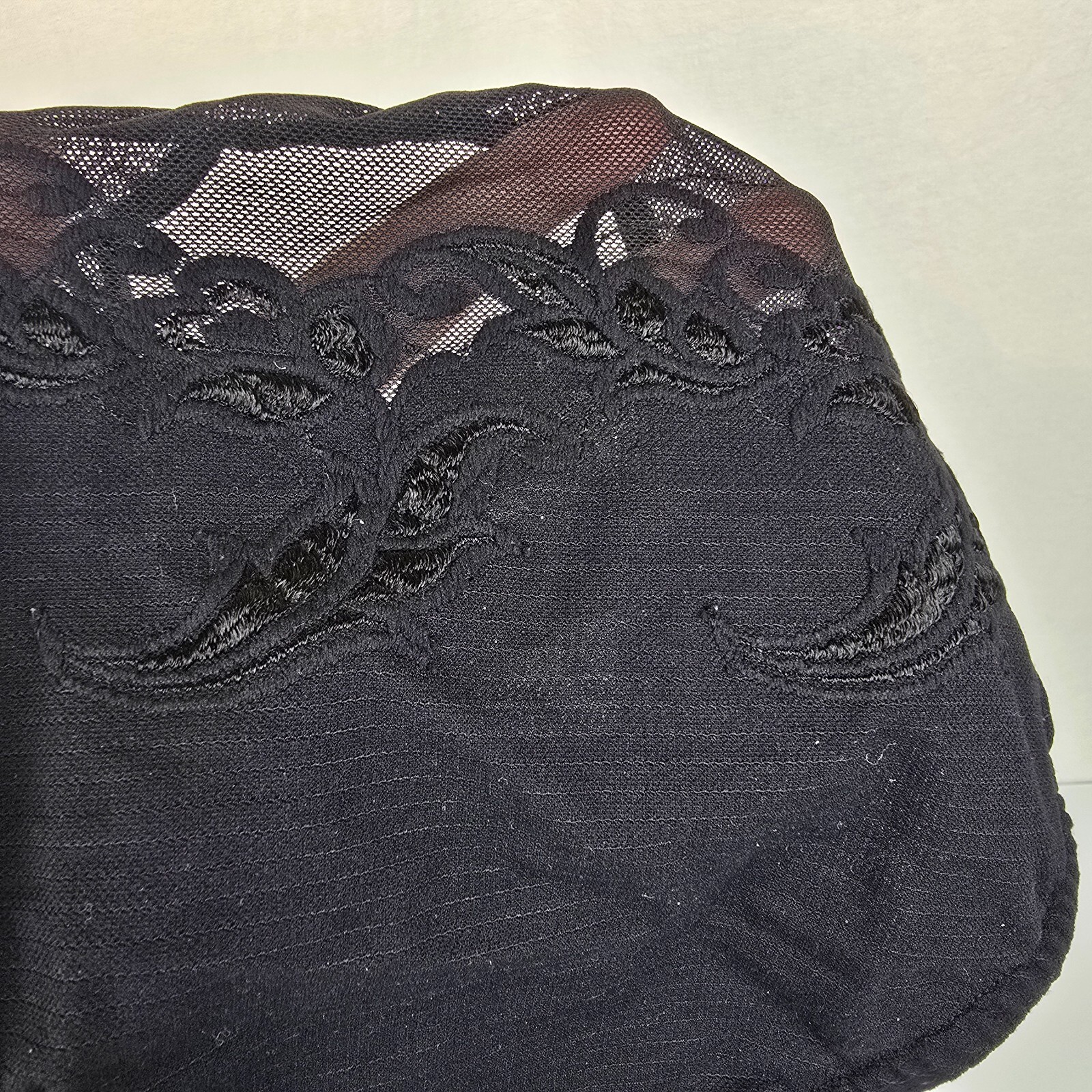 Vintage Warners Warner’s Sheer Magic Satin Lace Mesh Panties Hi Cut Brief L 7