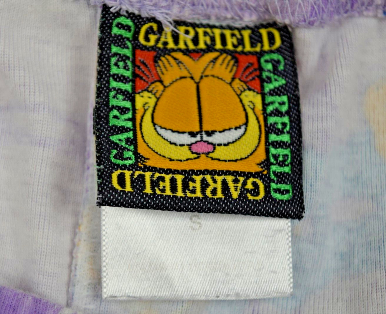 Vintage Garfield Pajama Pants Size S/M 80s Lavender Shapes Garfield Pooky Belt