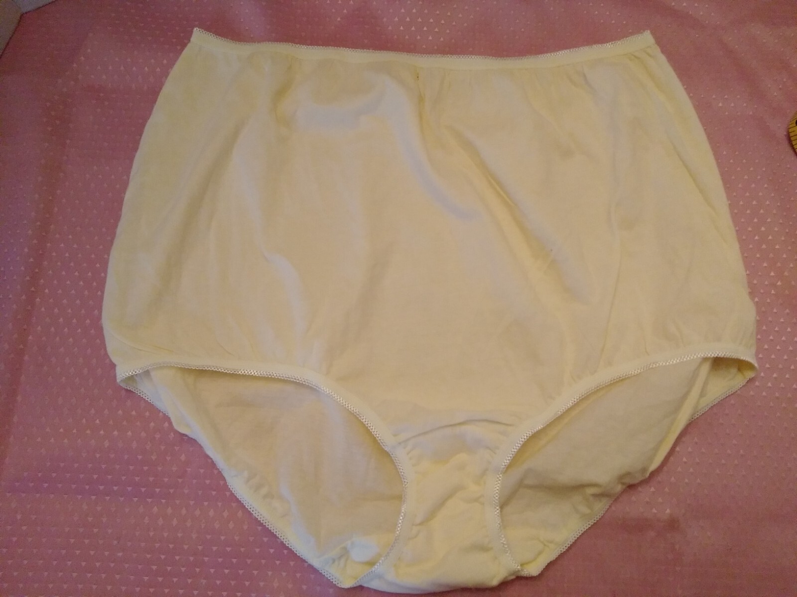 Panties Granny Soft Underscore 100% Cotton Full Brief Yellow SZ 9