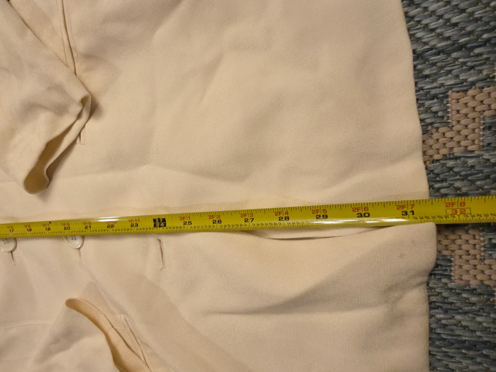 Vintage Moda Intl 80 90s Off White Acetate Womens Blazer Jacket Padded Shoulders