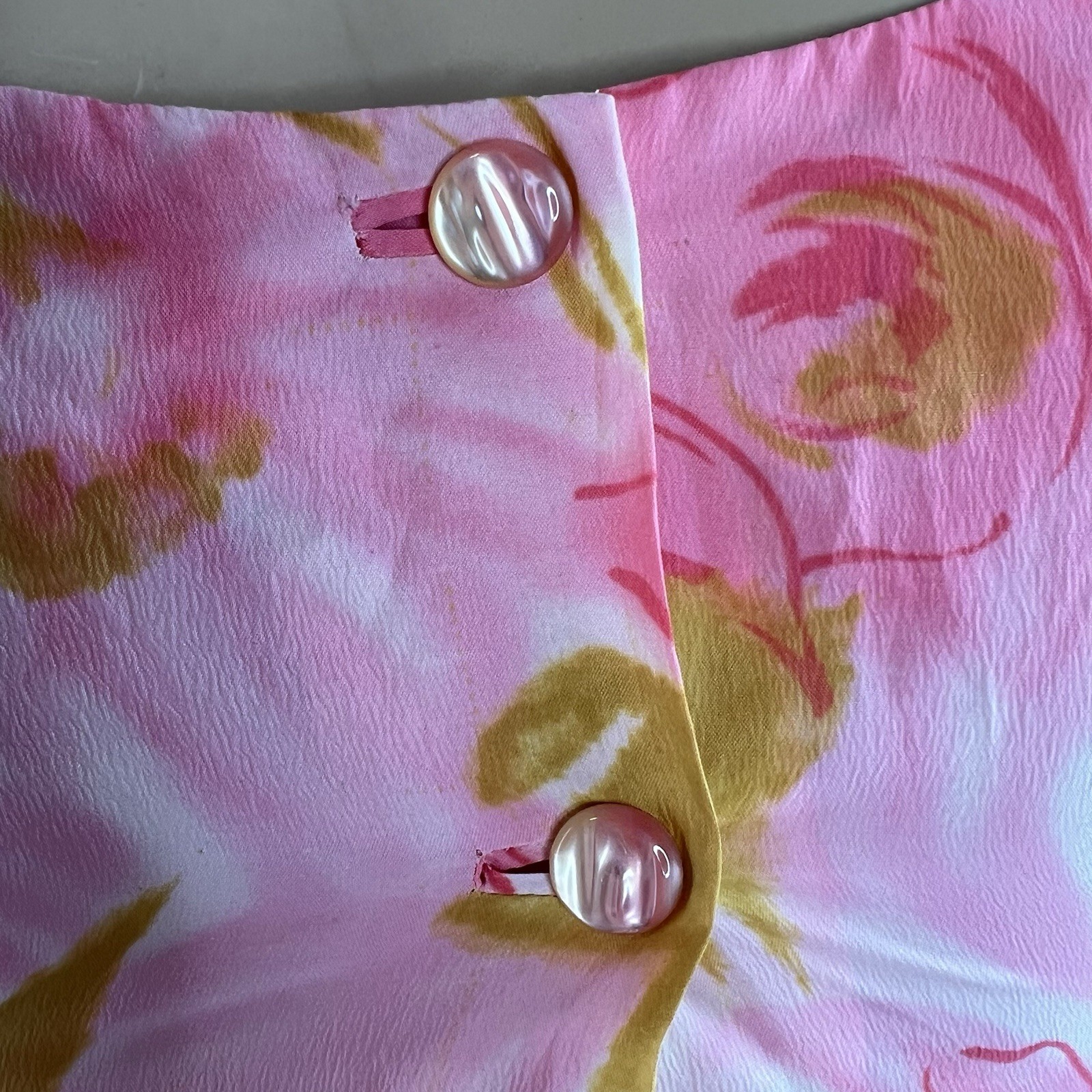 1950s Dress Vintage Pink Floral Rose Print Full Skirt A Line Retro Rockabilly