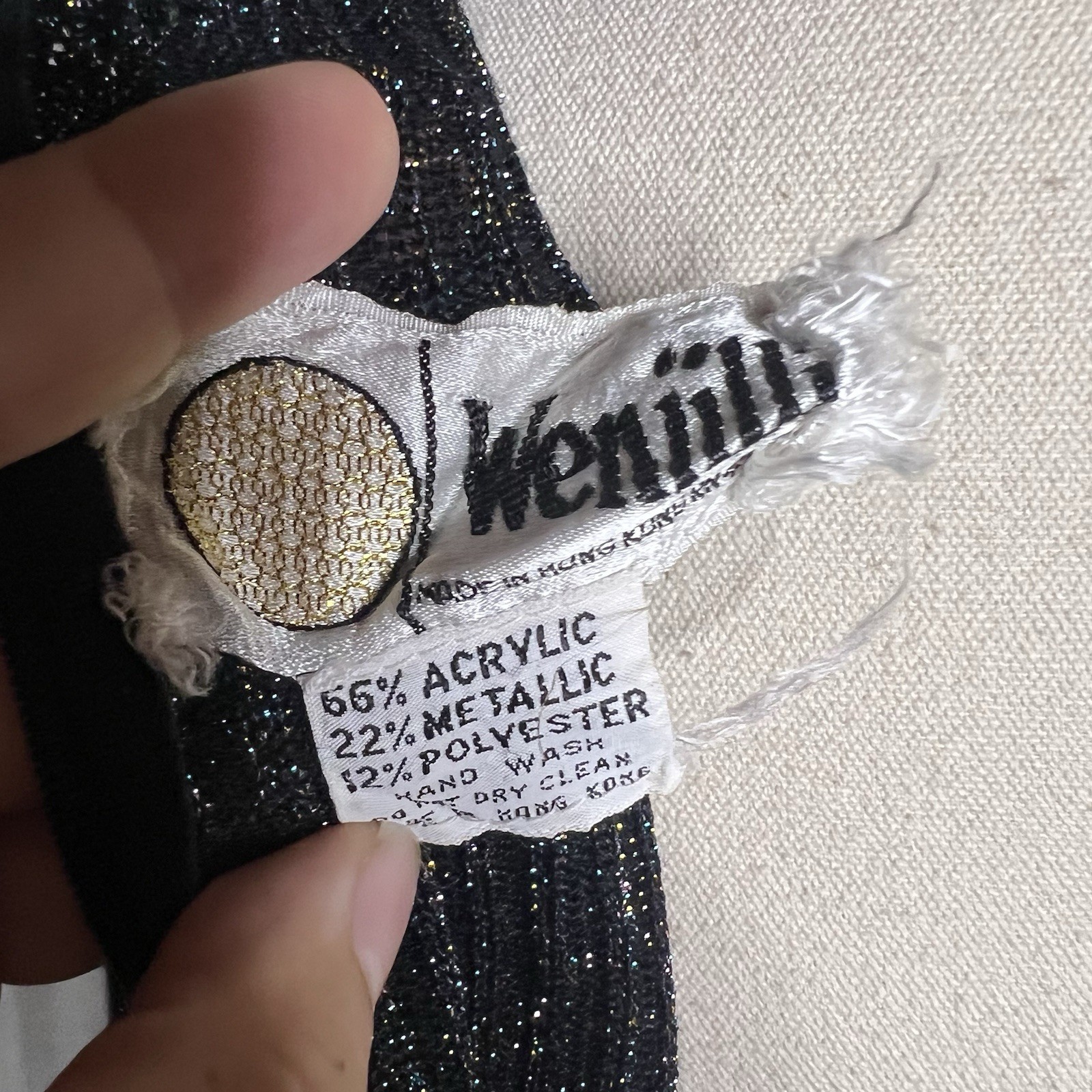 Vintage Wenjilli knit Metallic Sweater Dress