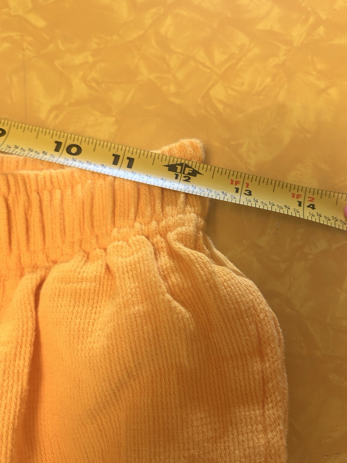 VTG 80s Yellow Tracksuit Sweatsuit Womens 100% Cotton Grandmacore Funnel Neck