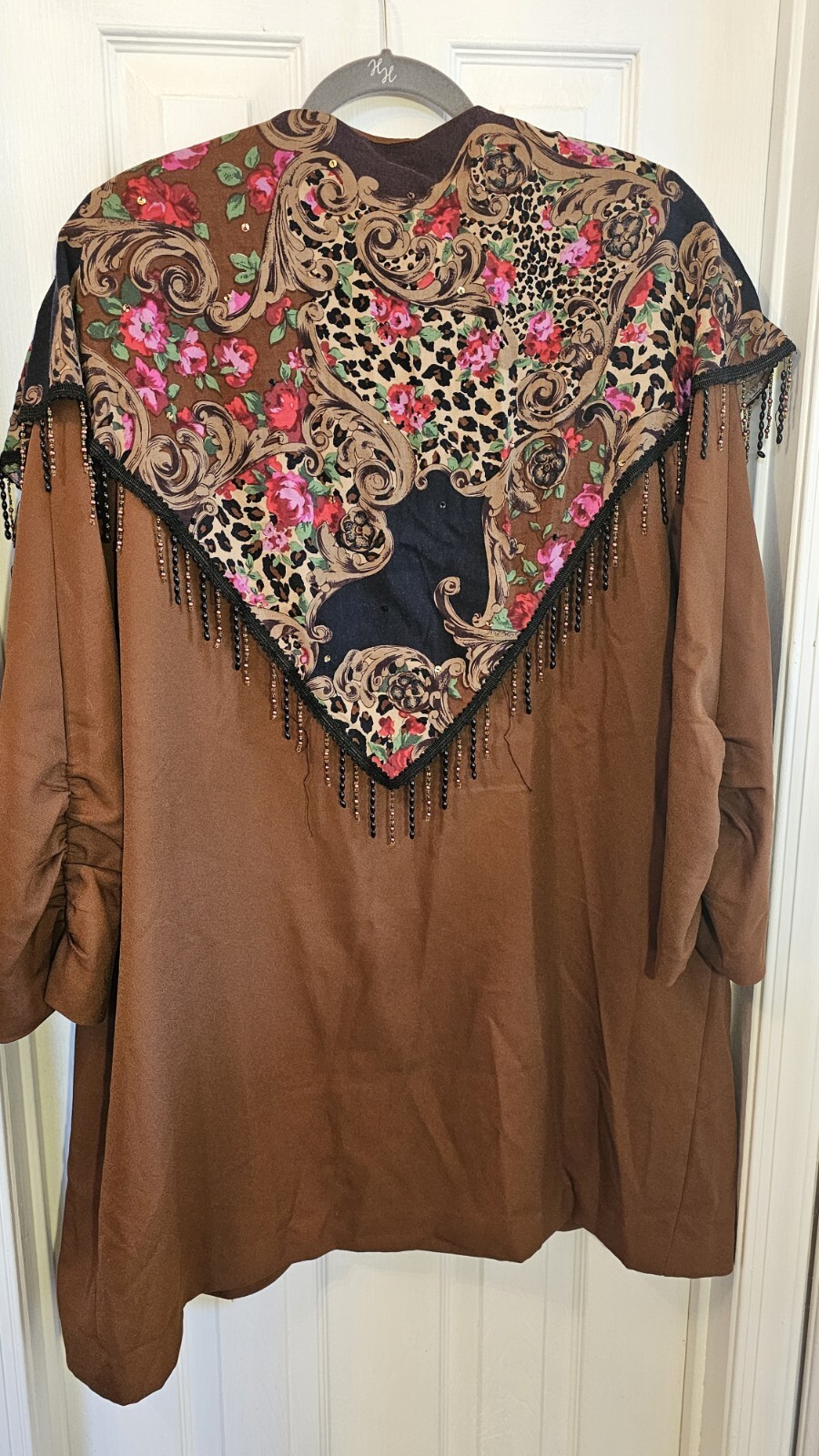 Vintage Lacy Afternoon by Shell Kepler XL Jacket Beaded Shawl Collar