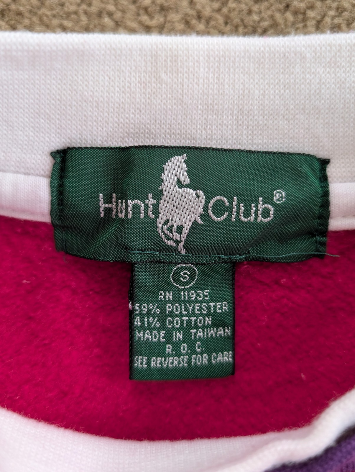 Vintage 1980’s-1990’s Women’s Hunt Club Sweatsuit Pink Purple White Size Small