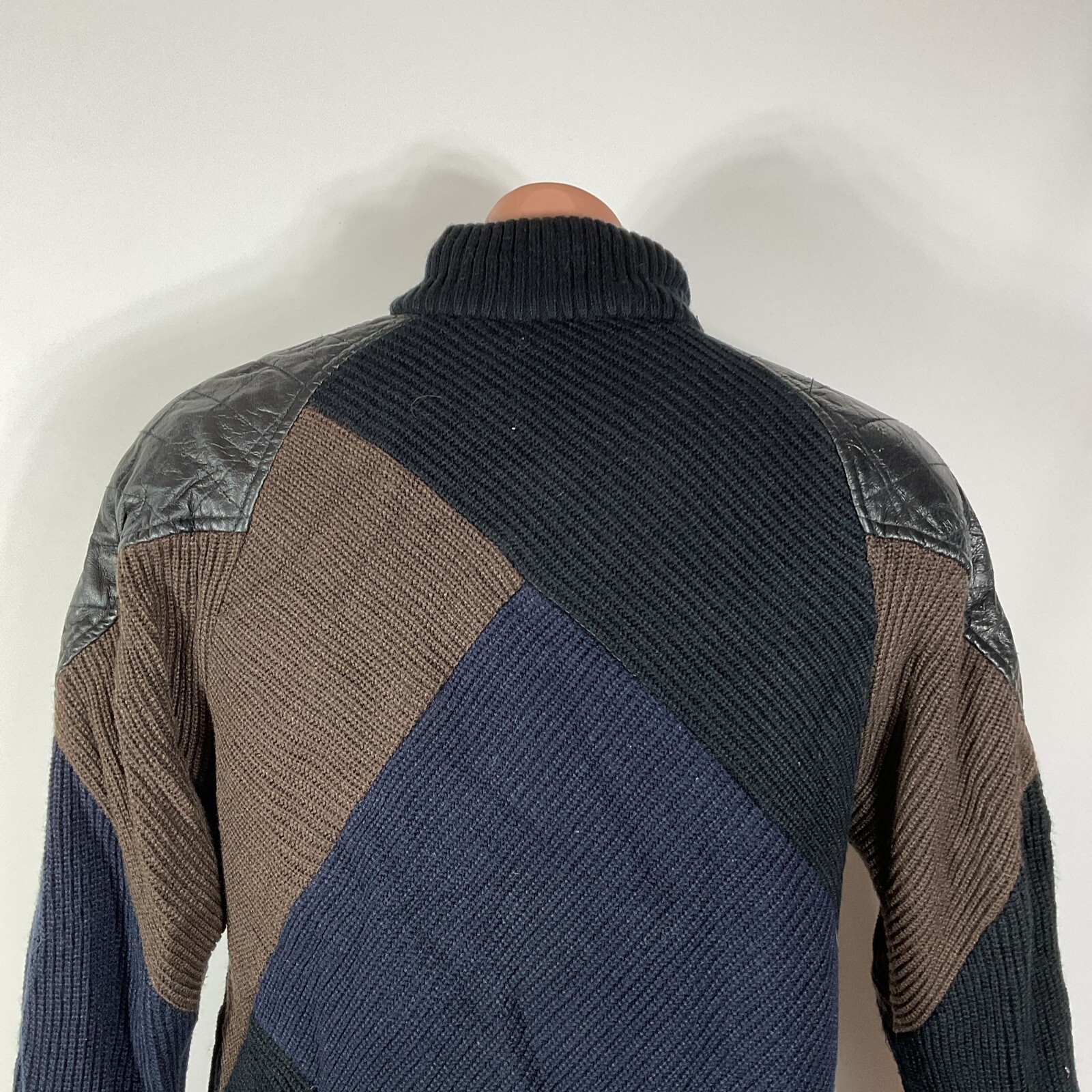 Sweater Coat/Jacket Leather Batwing Aurora International by ABBMOOR 1X Plus VTG