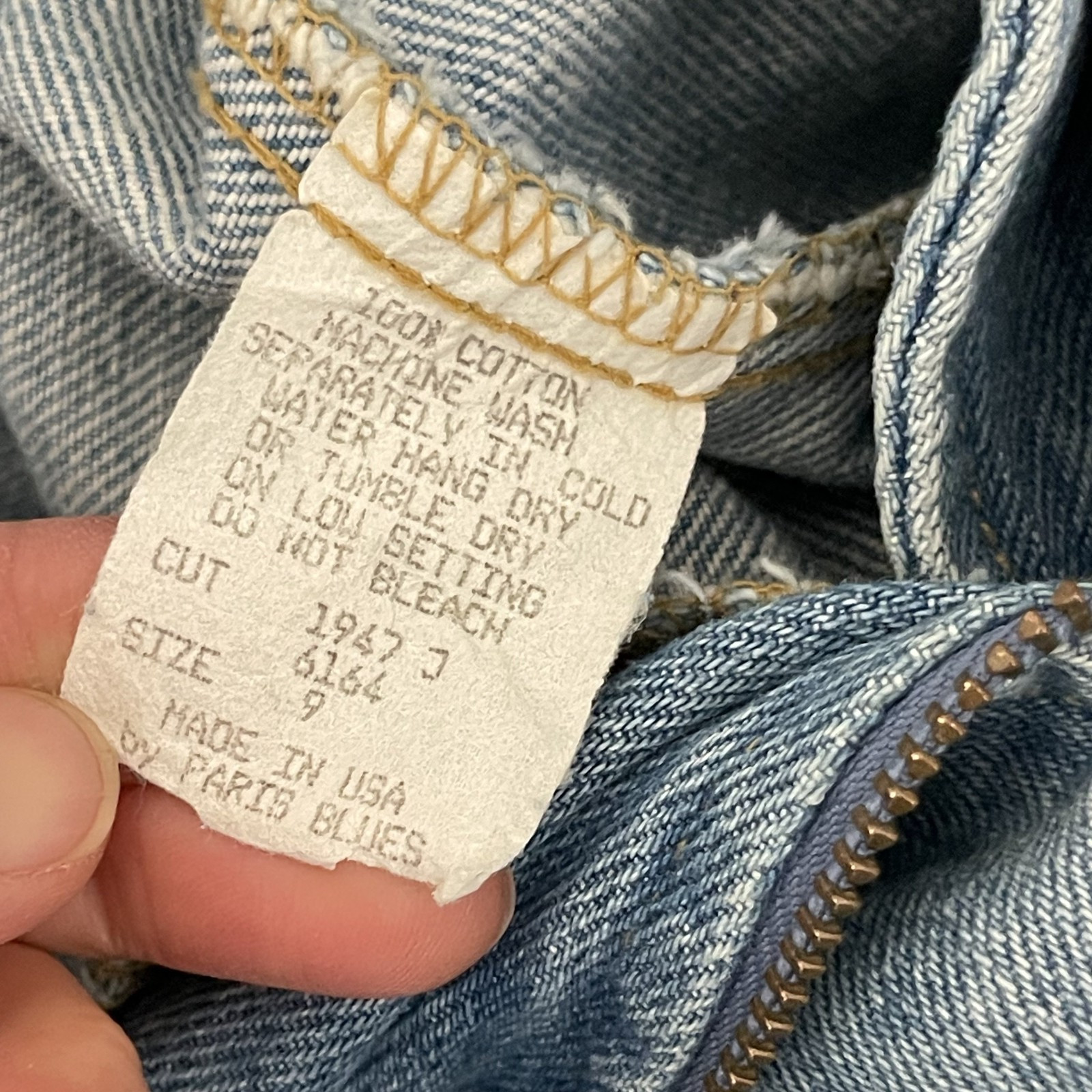 Vintage 80s Paris Blues Dress Womens 9 Denim Zipper Asymmetrical Stone Wash USA