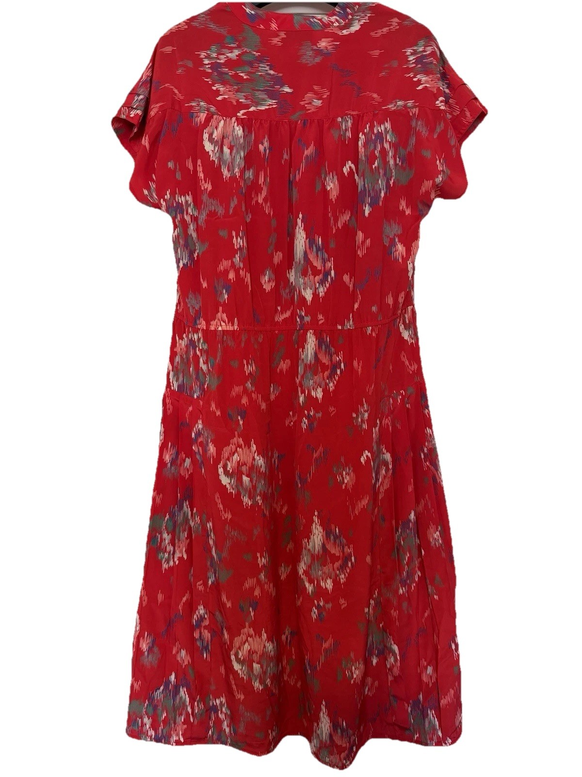 Today & Tomorrow VTG Red Multicolor Patterned women’s Dress Sz 8 100% Polyester