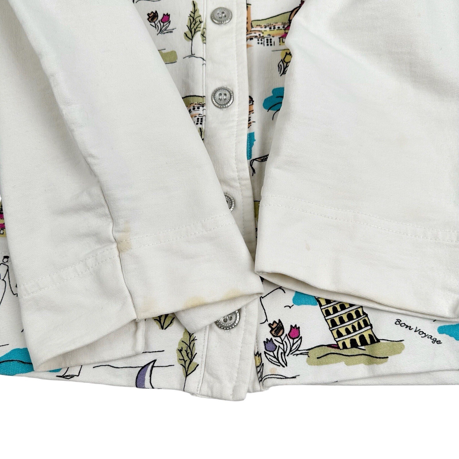 Vintage Cardigan Jacket Womens Small Bon Voyage 80s 90s