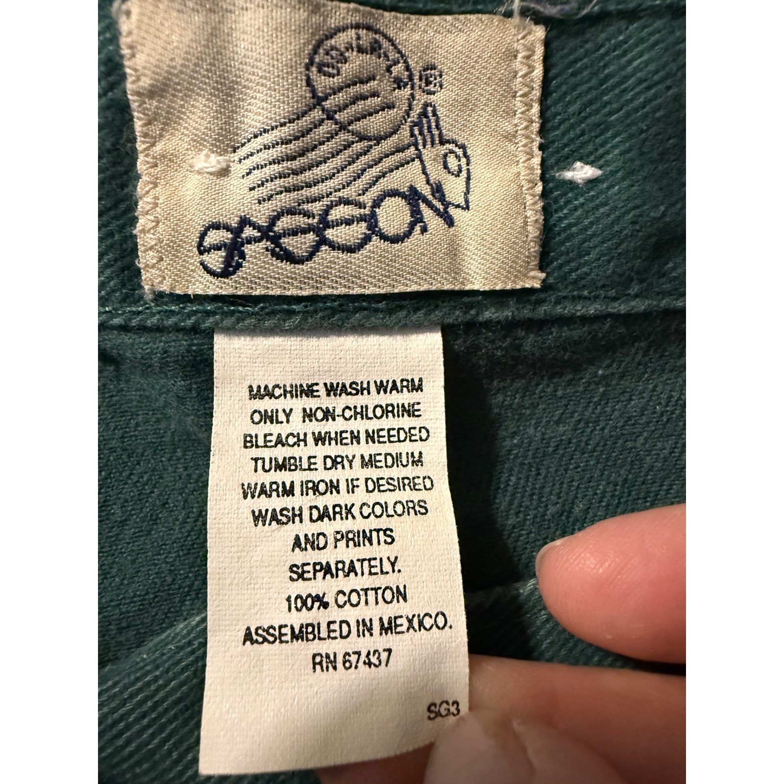 Vintage Sasson High Waisted Button Fly Green Mom Jeans 80s 90s Y2K Women’s 14