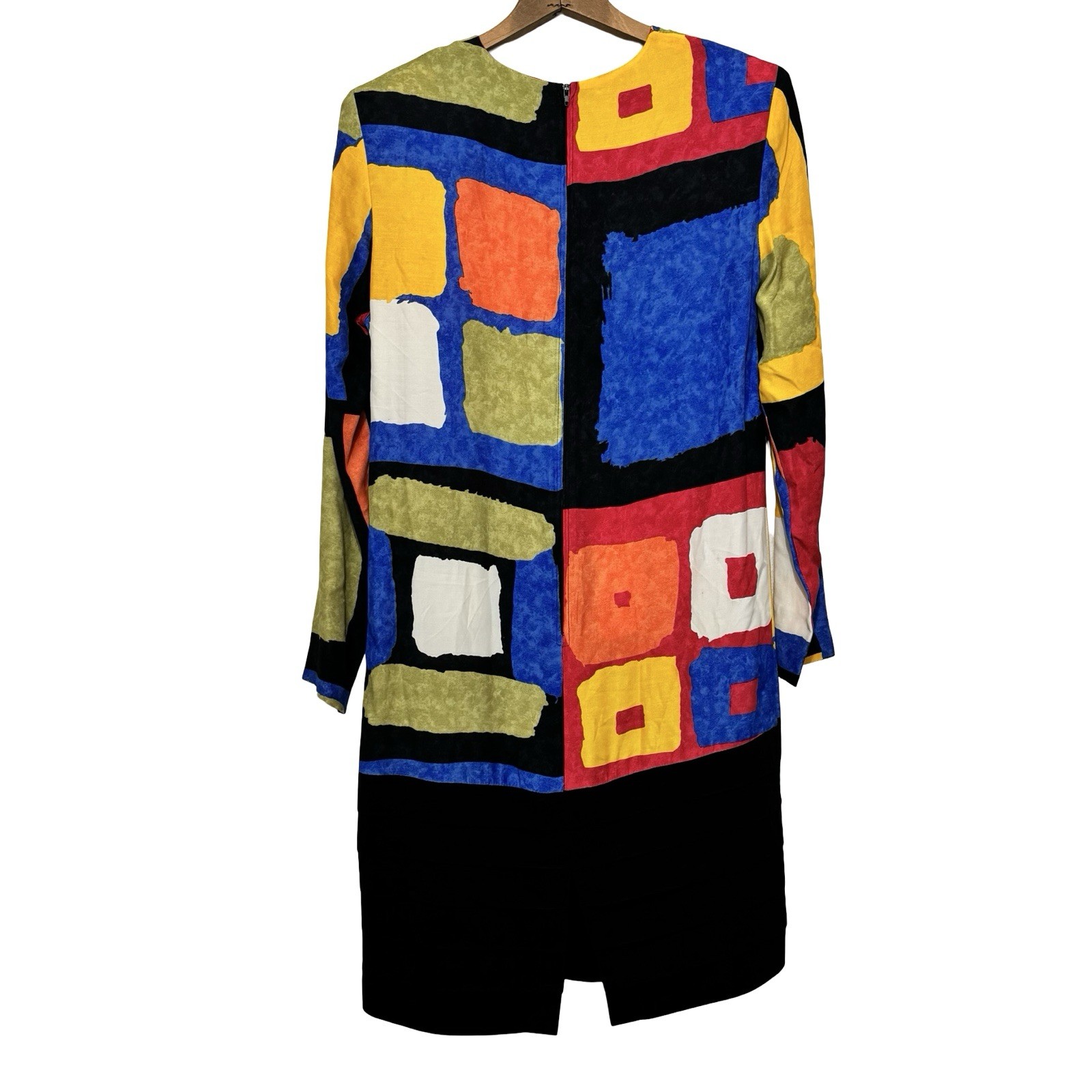 Vintage KC Spencer Shift Dress size 6 Geometric Mondrian Art to Wear Abstract