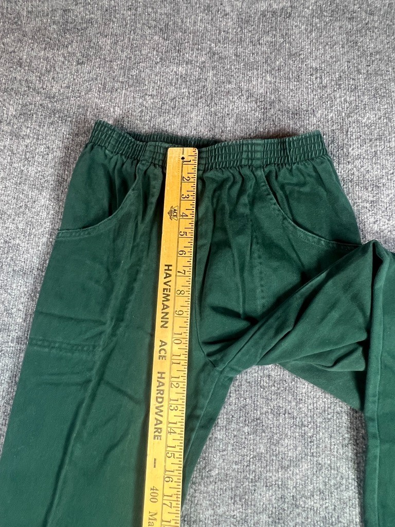 Vintage Cascade Blues Pants 10 Short Green Pull On Elastic Waist 90s Normcore