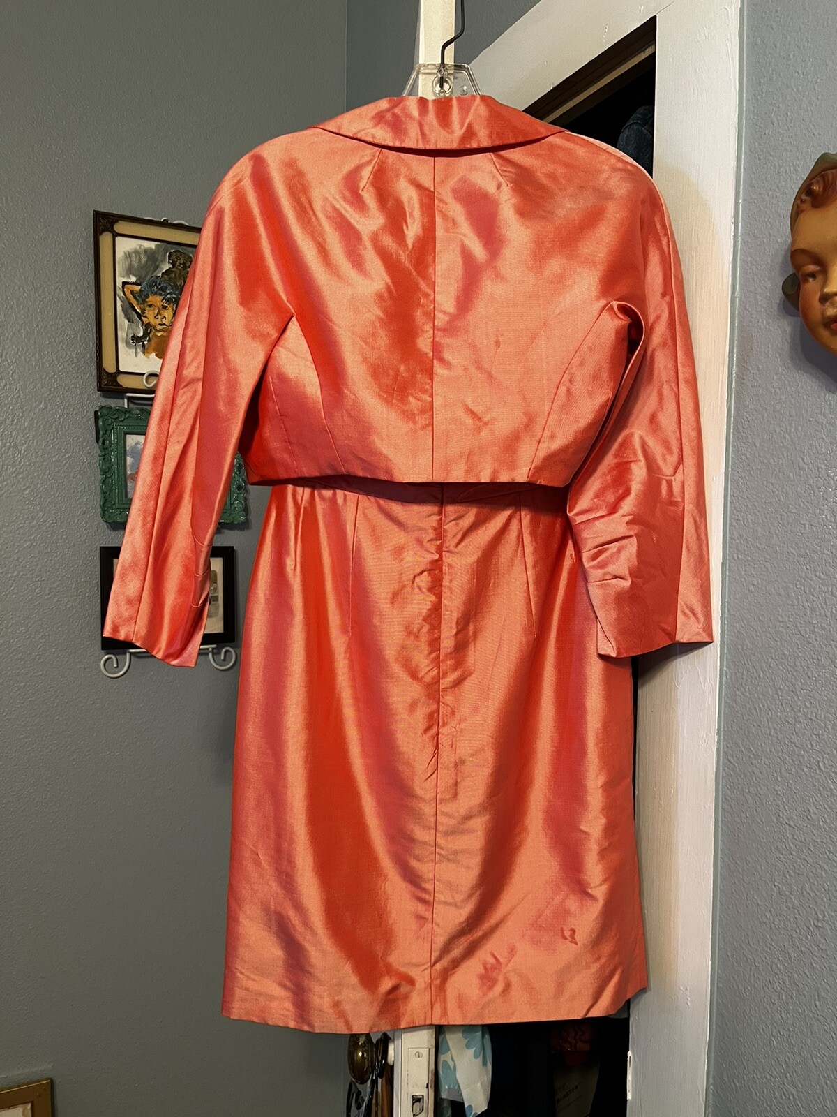 Vintage Catherine Regehr 2 Piece Silk Strapless Dress With Jacket