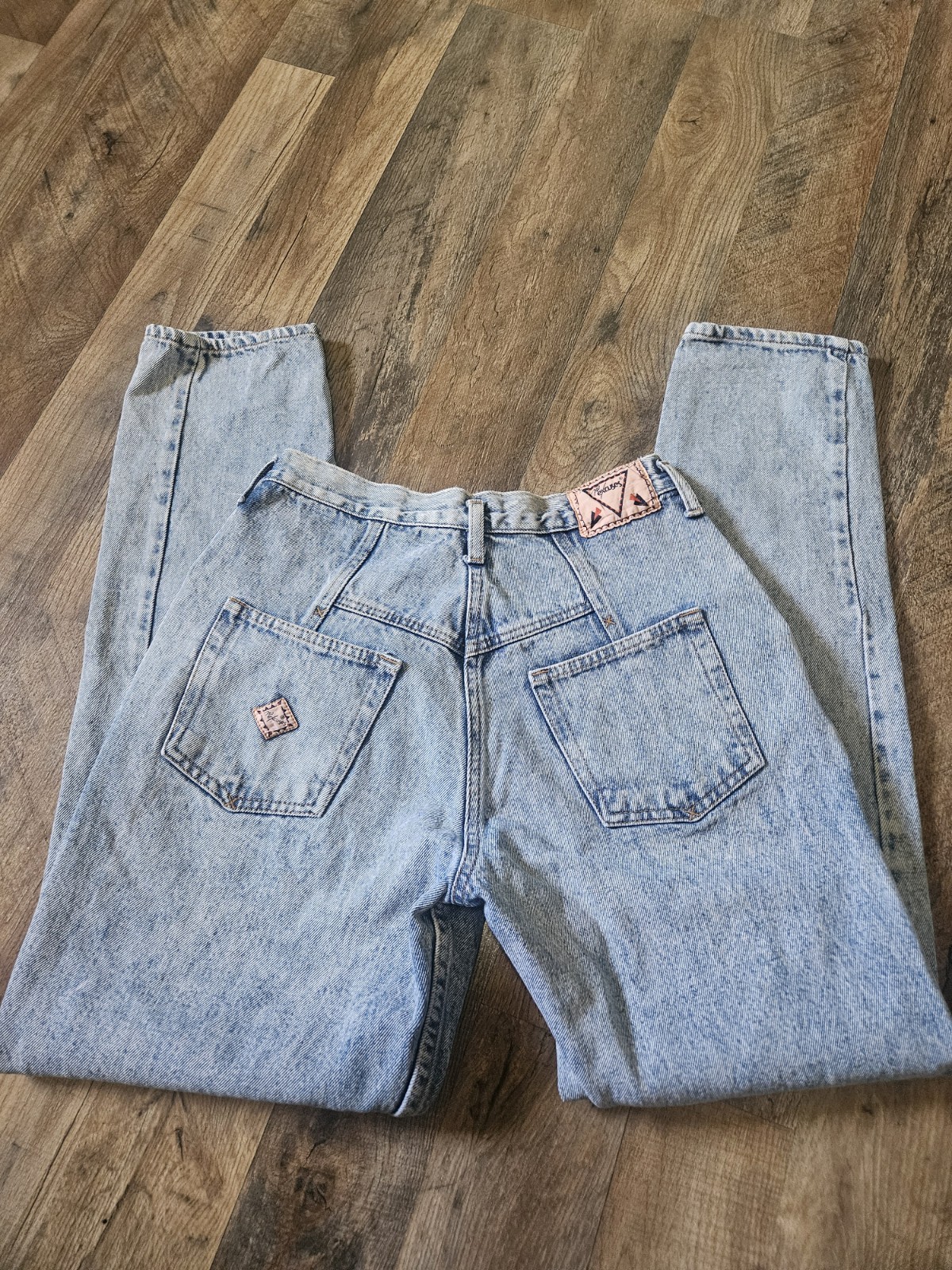 80s vintage Highwaisted Acidwash Jeans No Excuses Stonewash Relaxed Taper size 9