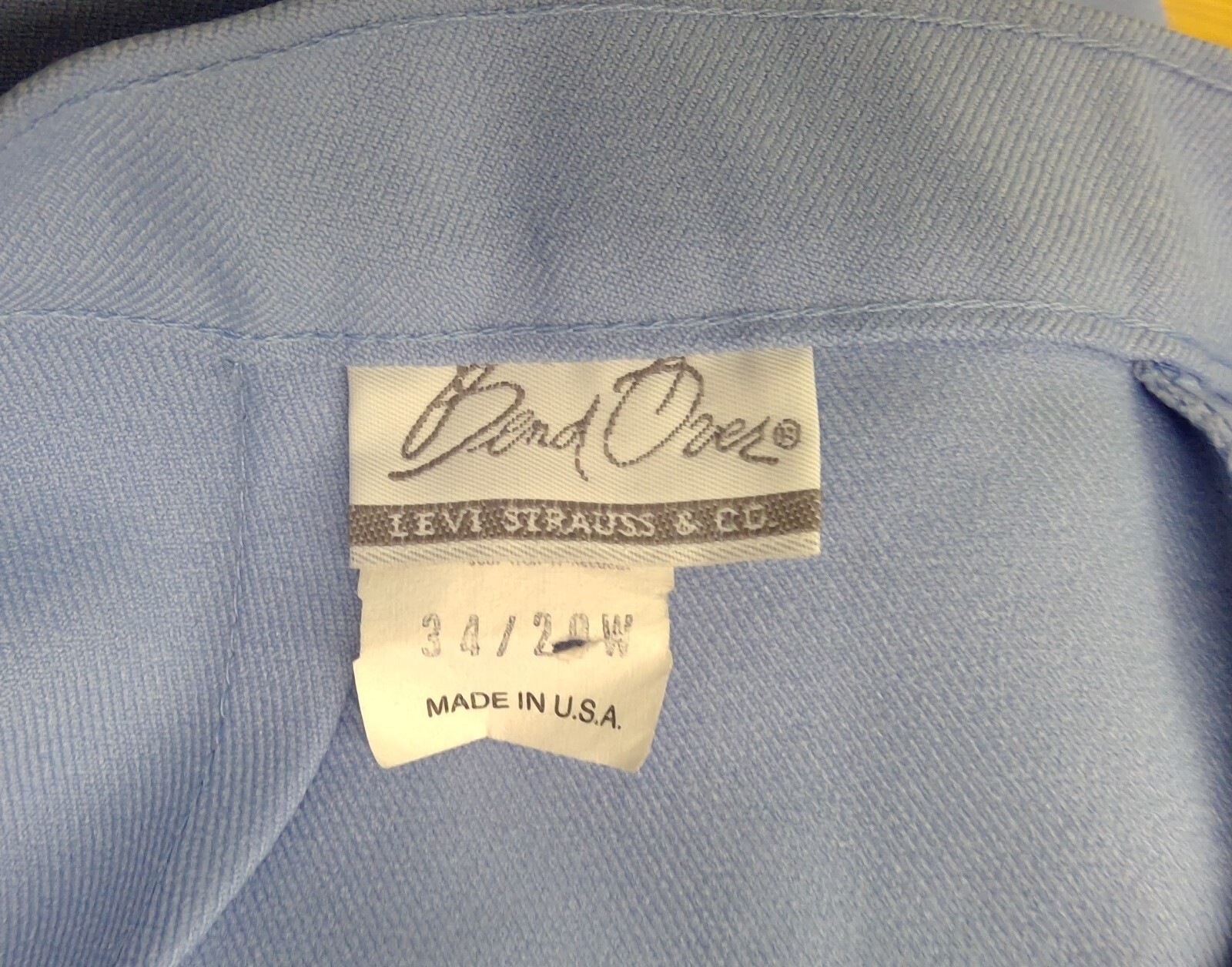 vintage Levi’s Bend Over women’s pants waist size 34″ stretch blue zipper USA