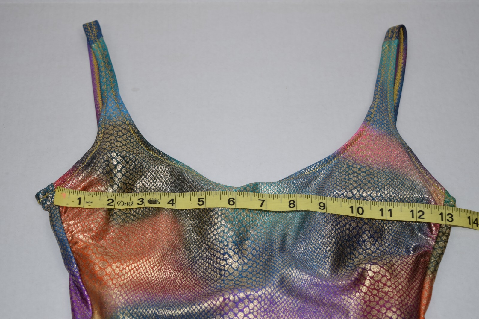 Vintage Swimsuit Gottex Size XS/S 80s Rainbow Snake Skin Print One Piece