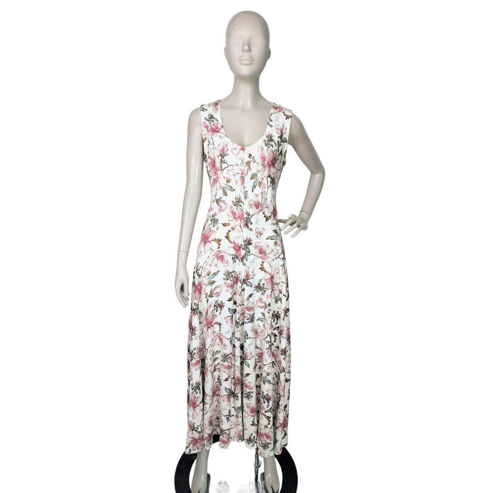 Vintage 90s STARINA Floral Romantic Cottagecore Grunge Prairie Dress India Small