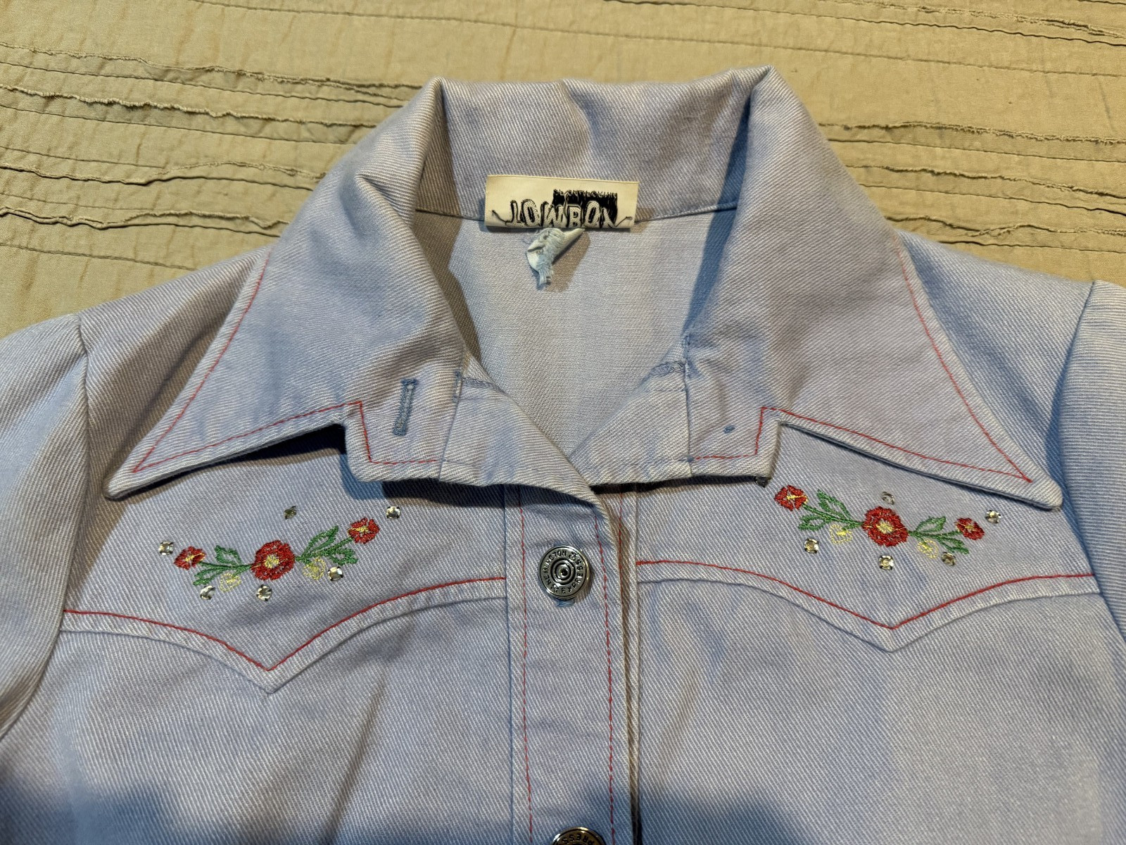 Women’s OOAK Vtg 70s TOMBOY OF CALIFORNIA Denim Jacket Flare Jeans Size S/M