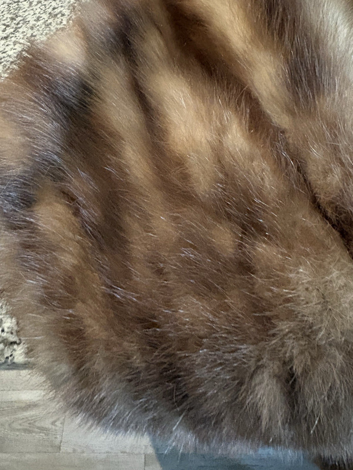 VTG STONE MARTEN SABLE MINK Fur STOLE with TAILS ‘Removable’ Only Owner S/M/L