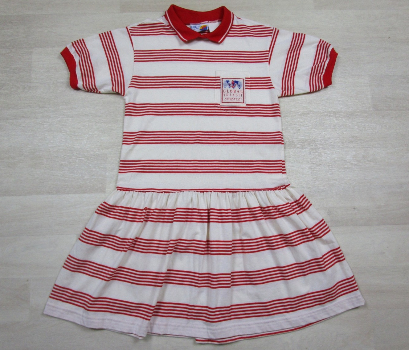 Vintage 80s Hang Ten Mini Skater Dress (M) Surf Beach Preppy Stripe Sundress